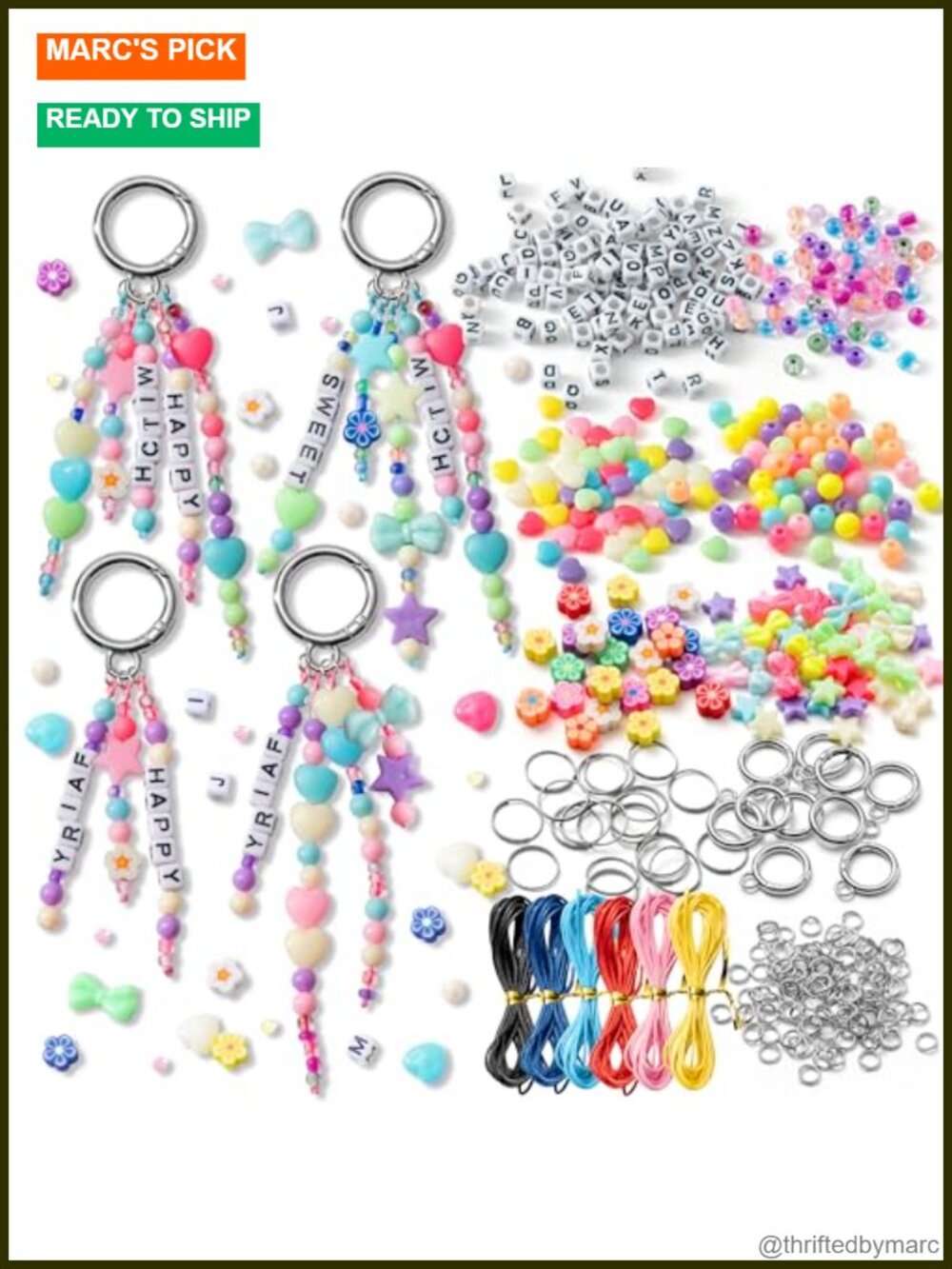DIY Keychain Making Kit 2826Pcs Letter Beads Craft Set for Women